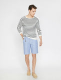 9863 Blue Pocket Detailed Short