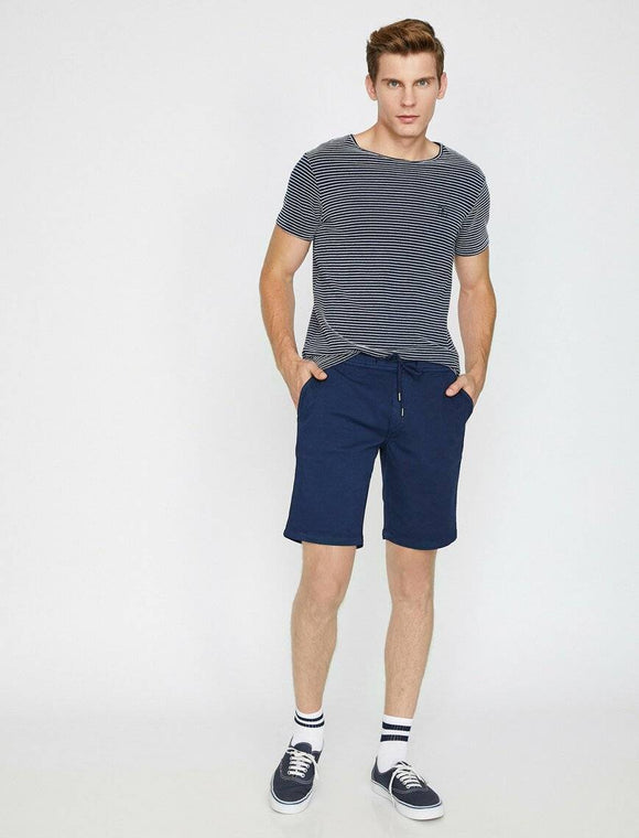 9868 Blue Tie Waist Short