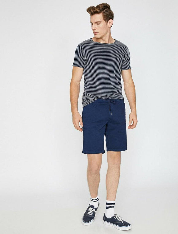 9868 Blue Tie Waist Short