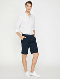 9869 Navy Blue Pocket Detailed Short