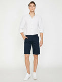 9869 Navy Blue Pocket Detailed Short