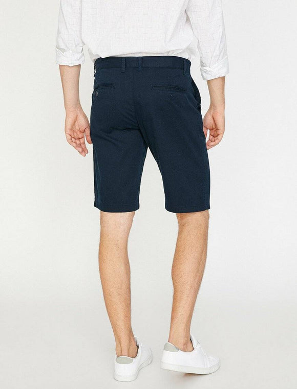 9869 Navy Blue Pocket Detailed Short
