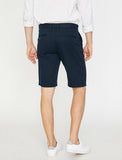 9869 Navy Blue Pocket Detailed Short