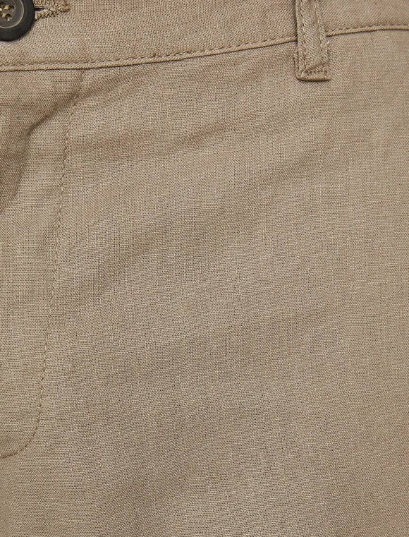 9873 Beige Pocket Detailed Short