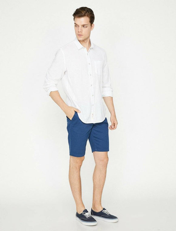 9878 Navy Pocket Detailed Short