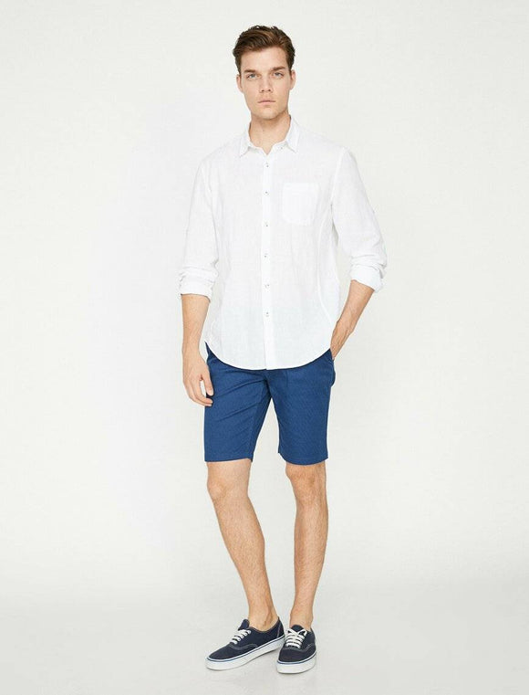 9878 Navy Pocket Detailed Short