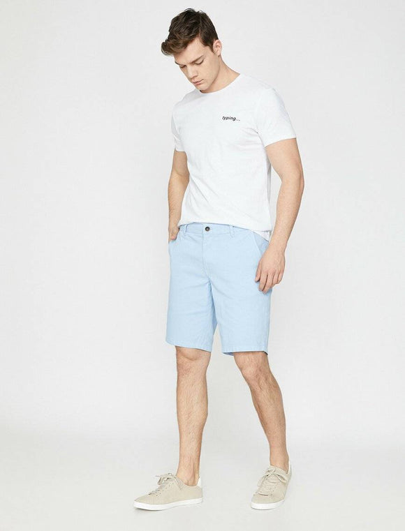 9880 Blue Pocket Detailed Short