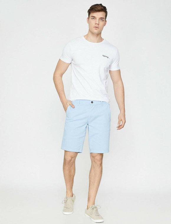 9880 Blue Pocket Detailed Short