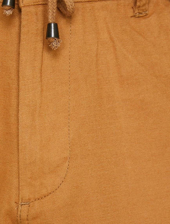 9893 Beige Tie Waist Short