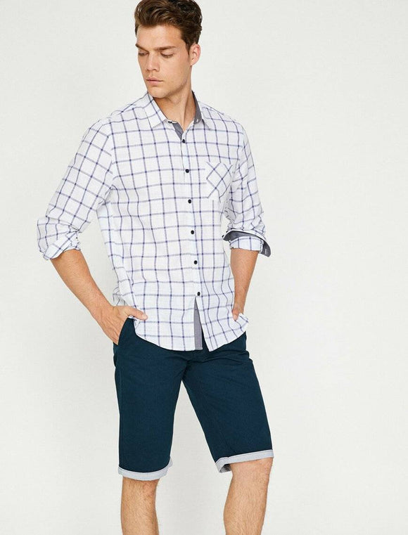 9902 Navy Pocket Detailed Short