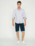 9902 Navy Pocket Detailed Short