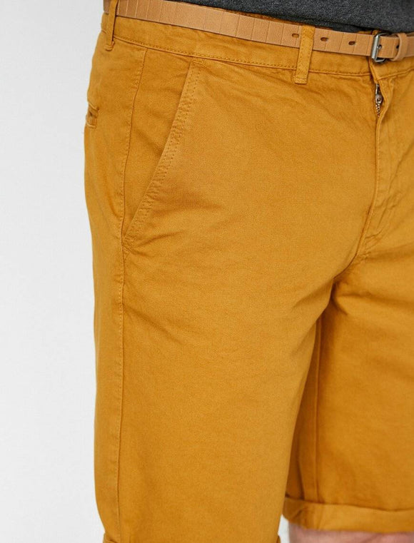 9904 Mustard Pocket Detailed Short