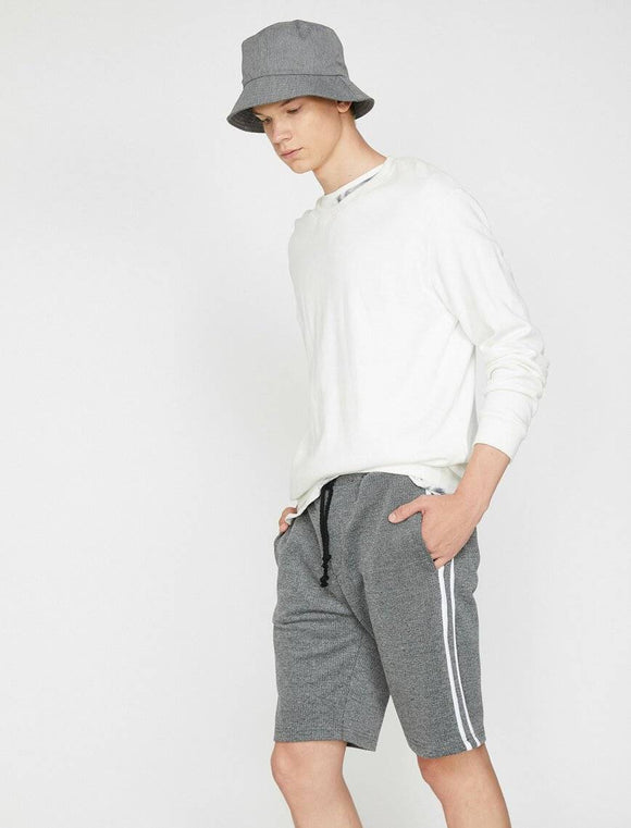 9906 Anthracite Tie Waist Short