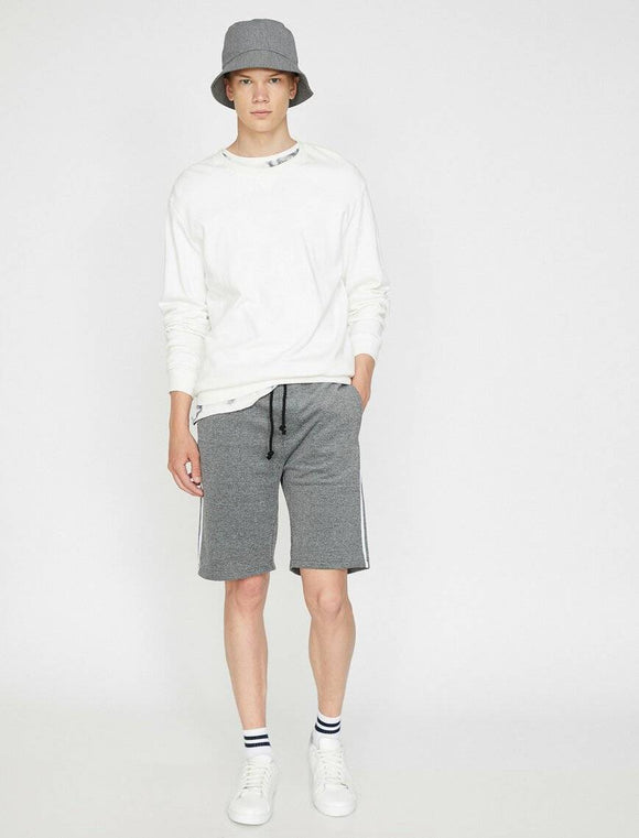 9906 Anthracite Tie Waist Short