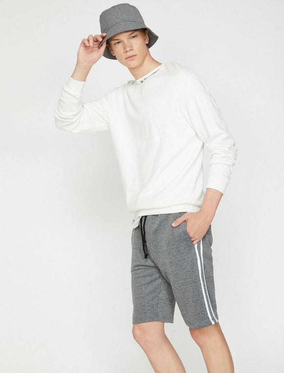 9906 Anthracite Tie Waist Short