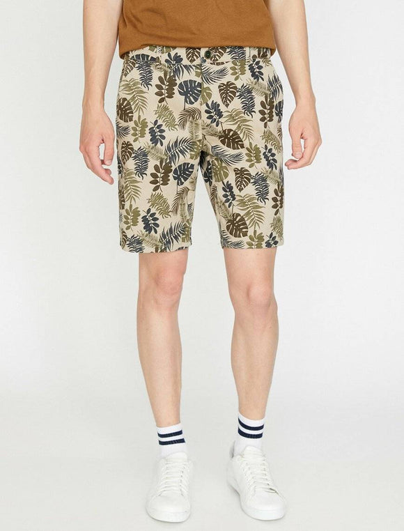 9907 Beige Patterned Short