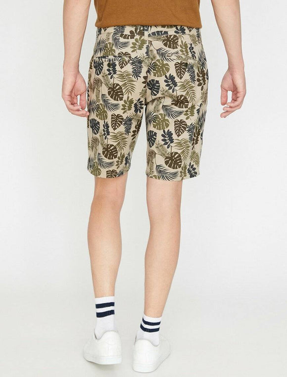 9907 Beige Patterned Short
