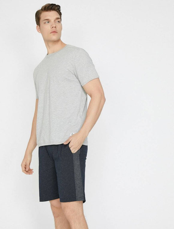 9910 Navy Patterned Short