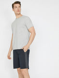 9910 Navy Patterned Short