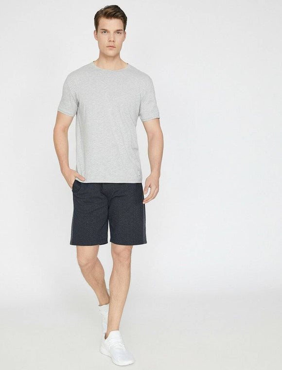9910 Navy Patterned Short