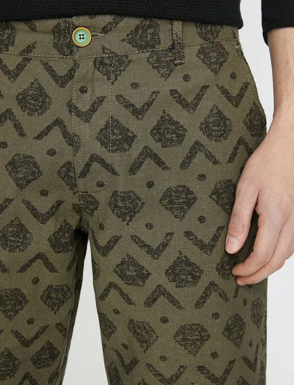 9911 Khaki Pocket Detailed Short