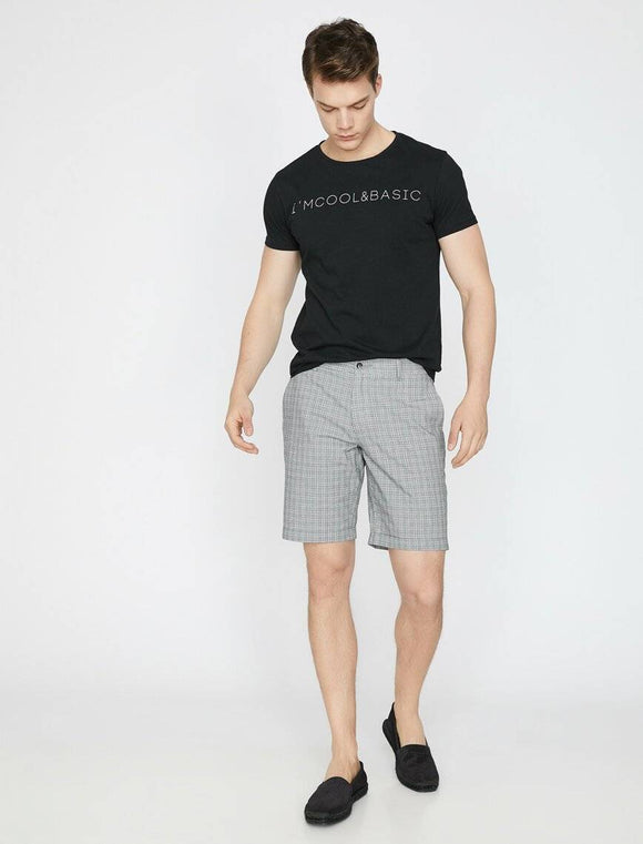 9912 Grey Pocket Detailed Short