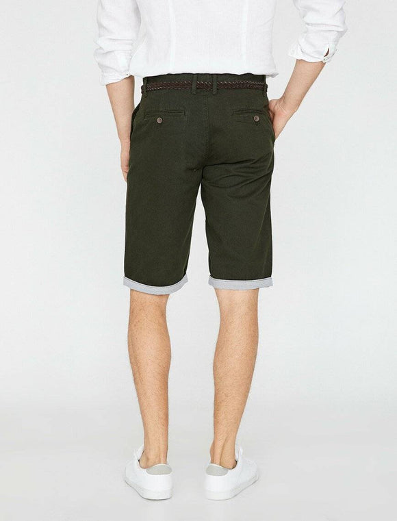 9917 Dark Green Pocket Detailed Short