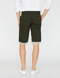 9917 Dark Green Pocket Detailed Short