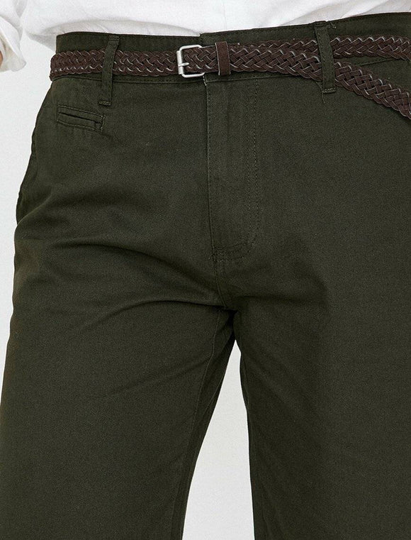9917 Dark Green Pocket Detailed Short