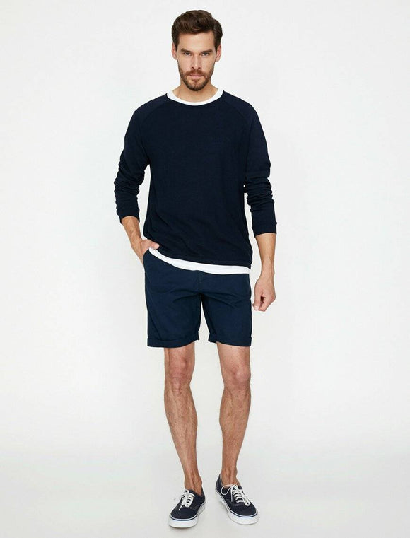 9929 Navy Pocket Detailed Short