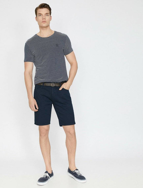 9945 Navy Pocket Detailed Short