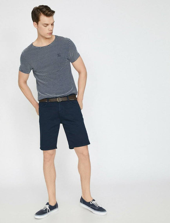 9945 Navy Pocket Detailed Short