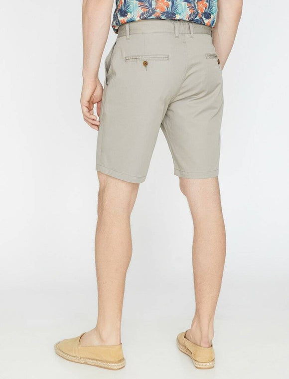 9948 Beige Pocket Detailed Short