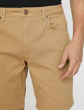 9953 Beige Pocket Detailed Short