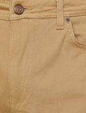 9953 Beige Pocket Detailed Short