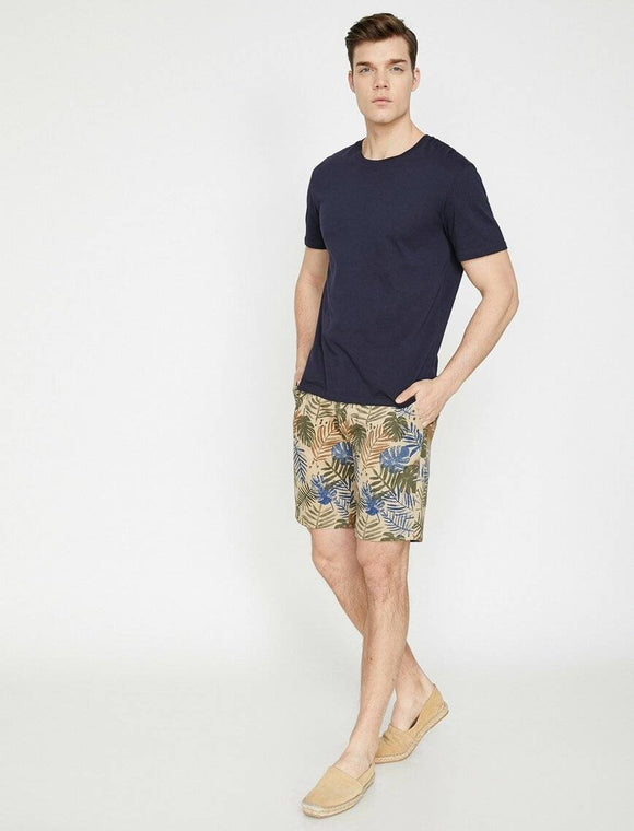 9962 Beige Pocket Detailed Short