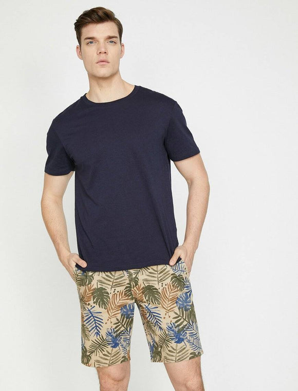 9962 Beige Pocket Detailed Short