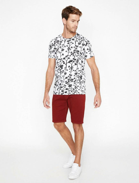 9967 Red Pocket Detailed Short