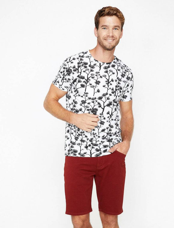 9967 Red Pocket Detailed Short