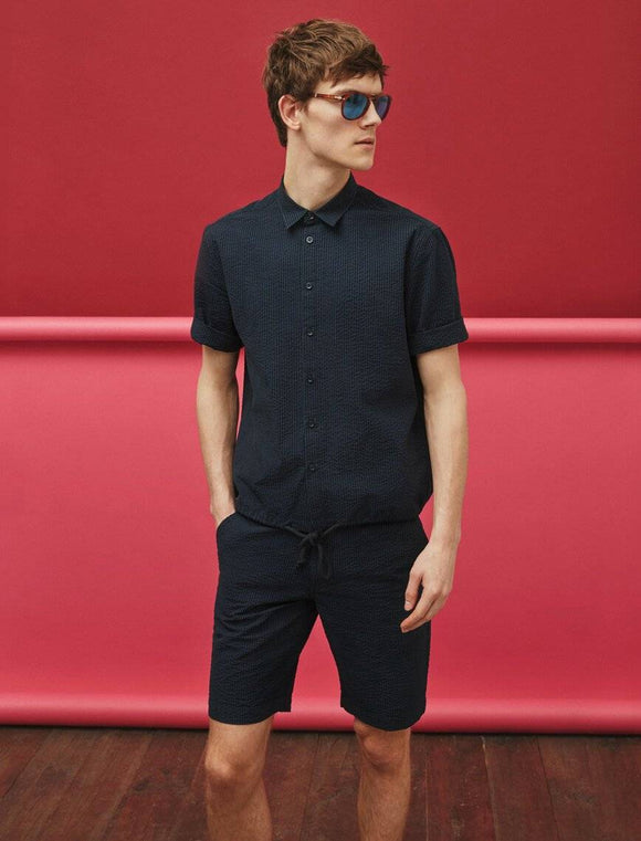 9973 Navy Pocket Detailed Short