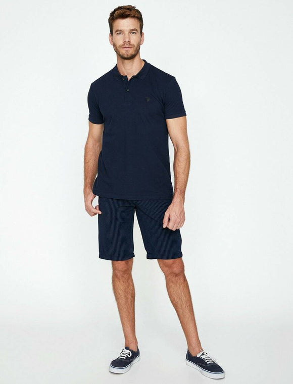 9973 Navy Pocket Detailed Short