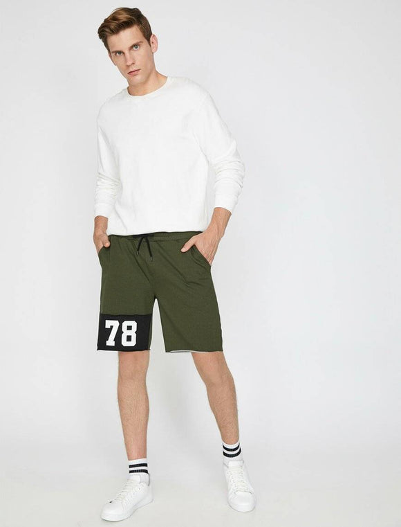 9976 Khaki Printed Short