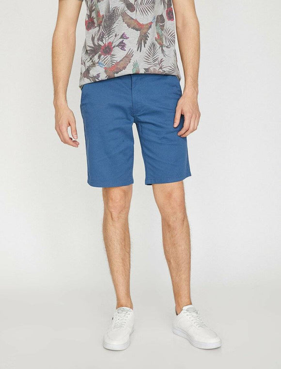 9980 Blue Pocket Detailed Short