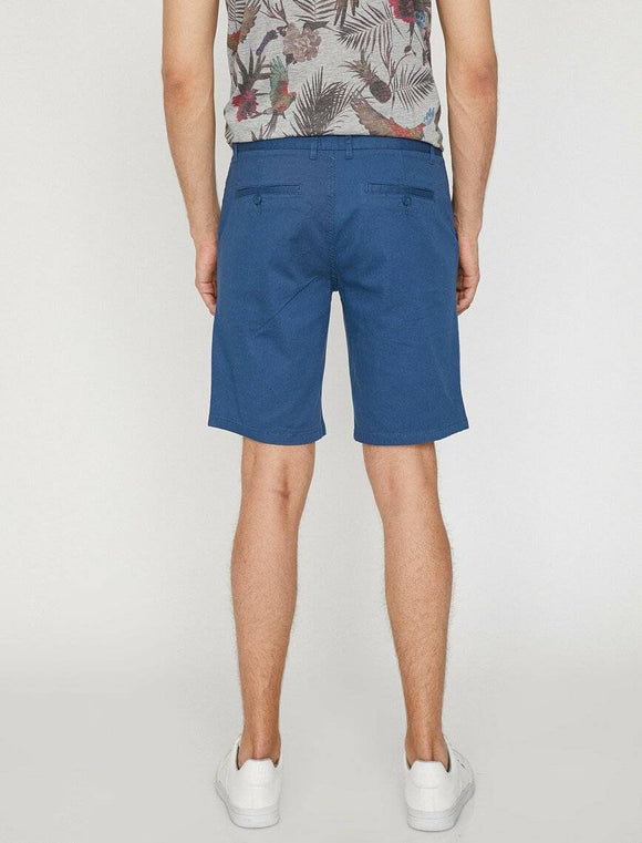 9980 Blue Pocket Detailed Short