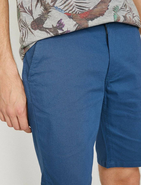 9980 Blue Pocket Detailed Short