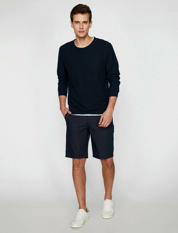 9984 Navy Pocket Detailed Short