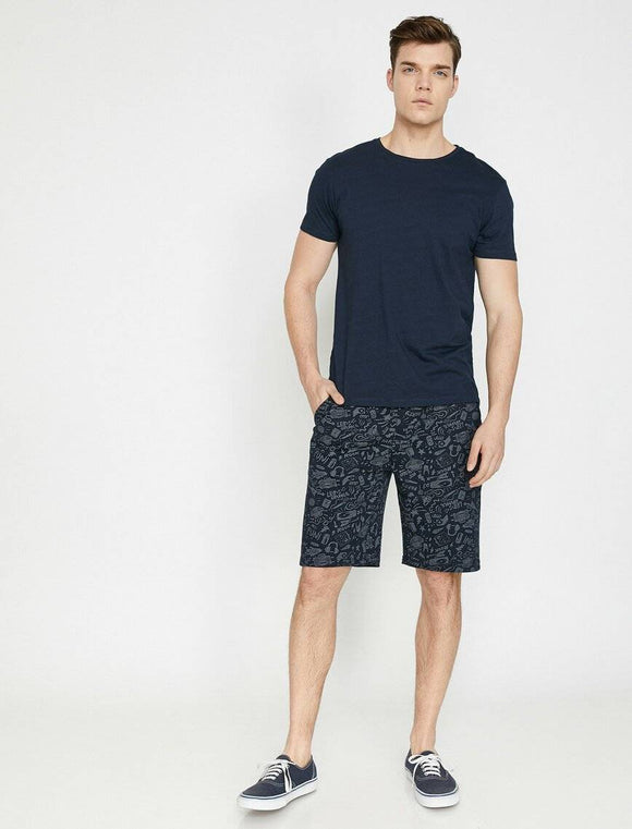 9990 Navy Pocket Detailed Short
