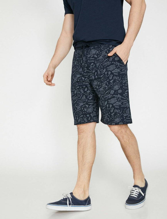 9990 Navy Pocket Detailed Short