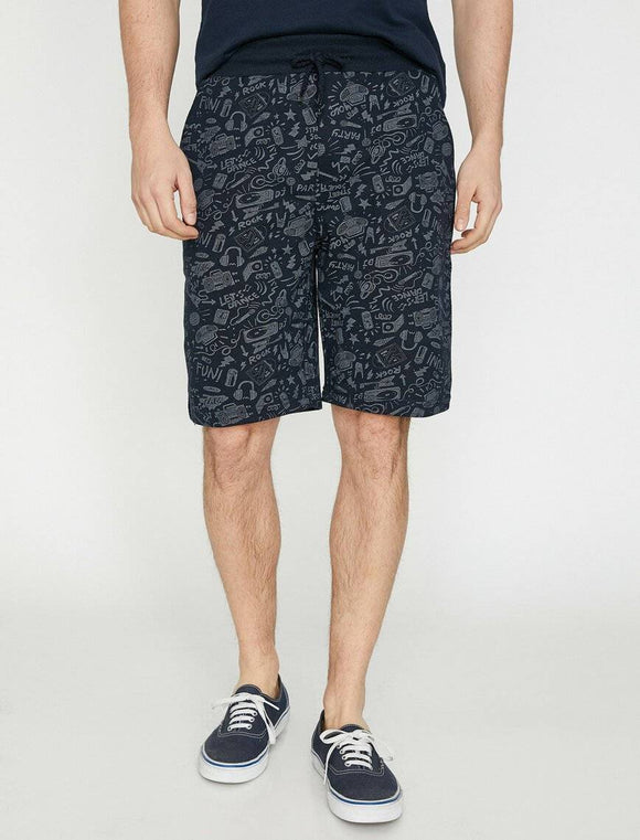 9990 Navy Pocket Detailed Short