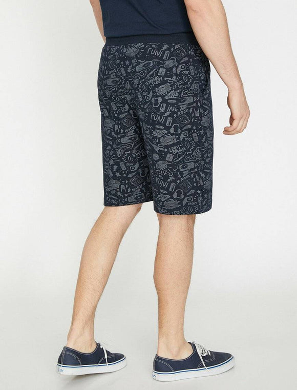 9990 Navy Pocket Detailed Short